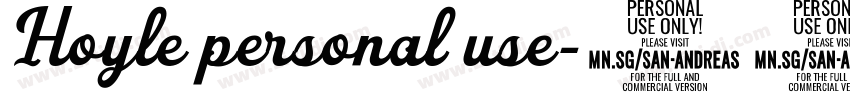 Hoyle personal use字体转换